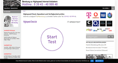Desktop Screenshot of highspeed-check.de